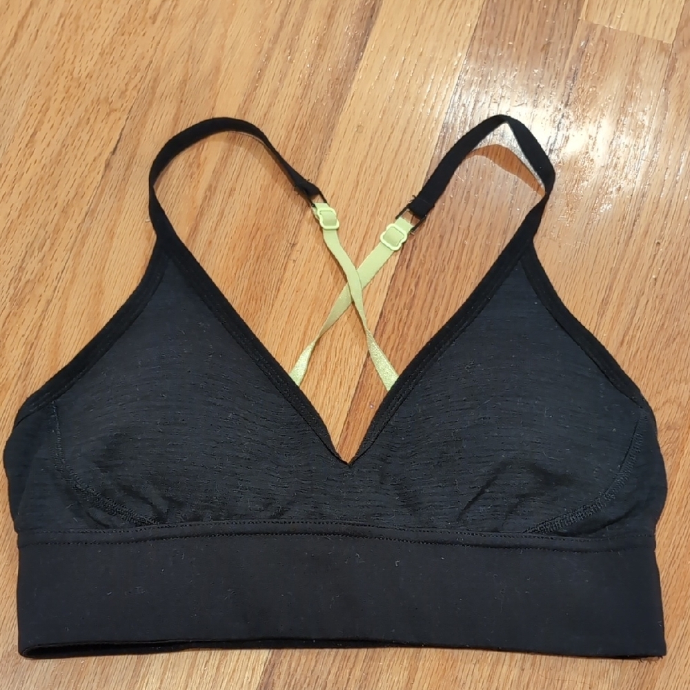 Aritzia Community Black and Green Women's Bralette